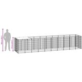  Kavez za pse srebrni 6,05 m² čelični | shoptok.hr