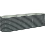  Vrtna sadilica od pocinčanog čelika 320 x 80 x 81 cm siva | shoptok.hr