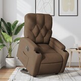 Maison Chic Električni naslanjač - Relax naslanjač s funkcijo vstajanja rjavo blago, (22062660) | Shoptok.si
