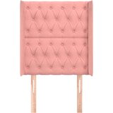  Uzglavlje s ušima ružičasto 83x16x118/128 cm baršunasto | shoptok.hr