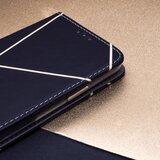 Onasi mistik preklopna torbica Samsung Galaxy A03 LTE A035 - črna z zlatimi črtami | Shoptok.si