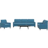 vidaXL 4-dijelni set sofa s jastucima plavi baršunasti | shoptok.hr