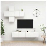 Komplet TV omaric 7-delni bela iverna plošča | Shoptok.si
