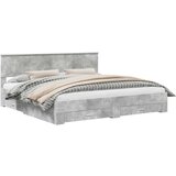  Konstrukcija postelje z vzglavjem Betonsko siva 200 x 200 cm, (5000103425) | Shoptok.si