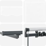 vidaXL ročno retraktibilna tenda z LED bela 600x300 cm, nadomestna tkanina za tenda okvir 6x3 m bela | Shoptok.si