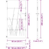 vidaXL Vrtna vrata Crna 105 x 200 cm Čelik s praškastim premazom | shoptok.hr