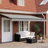 Ručna zlačivna tenda s LED diodama Antracit i bijelo 5 x 3 m | shoptok.hr