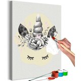  Slika za samostalno slikanje - Rhino and Flowers 40x60 Cijene