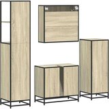  4-dijelni set kupaonskog namještaja boja hrasta sonome drveni | shoptok.hr