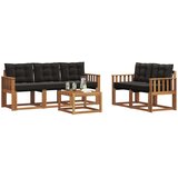  Set vanjskih sofa 6 kom. Prirodna i crna | shoptok.hr