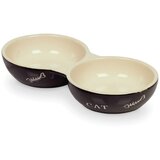 Nobby posoda keramika dvojna, črna in bež - 22 cm | Shoptok.si