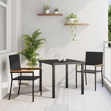  Stolići za vrt s mogućnošću slaganja 2 pcs Crna i smeđa | shoptok.hr