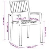 vidaXL set za obedovanje u vrtu 9 dijelova siva, ton drva metal | shoptok.hr
