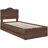  Krevetna konstrukcija Smeđi hrast 100 x 200 cm Inženjersko Drvo | shoptok.hr