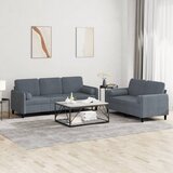  2-dijelni set sofa s jastucima tamnosivi baršunasti | shoptok.hr