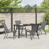  Vrtni set za objed 5 pcs Siva i crna Čelik s prahom | Eponuda.com