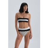 Dagi Black and White Strapless Bikini Top Cene