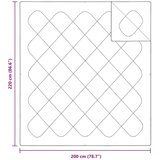  2-u-1 Punionica Bijelo 220 x 200 x 10 cm Poliester | shoptok.hr