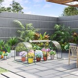 Outsunny jekleni vrtni rastlinjak s predorom in pokrovom iz PVC, 200x100x80 cm, prozoren in zelen, (20747868) Cene