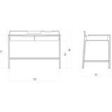 The Beds Pisalna miza iz masivnega hrasta 65x120 cm Twig – | Shoptok.si