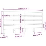  Uzglavlje 120 x 3 x 80 cm od masivne borovine | shoptok.hr
