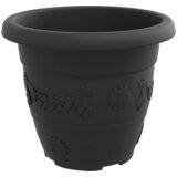  Okrugla saksija za cveće 6 pcs Crna Ø 22 x 18 cm Plastika | shoptok.hr