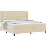 Box spring krevet s madracem Krema 200 x 200 cm tkanina | shoptok.hr