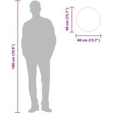  Zidno ogledalo zlatno Ø 40 cm okruglo | shoptok.hr