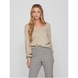 Vila Beige women's brindle sweater Ril - Women Cene