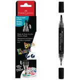 Faber-Castell Faber-Castell: Black Edition Shake &amp, Paint dvostranski črni marker s konicama 3 mm in 1 mm | Shoptok.si