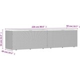 vidaXL vrtna škatla za shranjevanje bež 220x50x54 cm pe ratan akacija | Shoptok.si