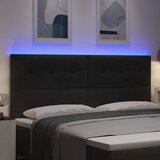 LED glava kreveta s LED trakama Crna 200 cm Baršun | Eponuda.ba
