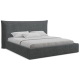 Makamii Temno siva oblazinjena zakonska postelja s prostorom za shranjevanje z letvenim dnom 140x200 cm Esala – | Shoptok.si