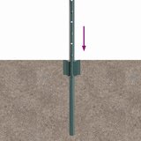 Stup za ogradu 5 pcs Zelena 80 cm Čelik | shoptok.hr