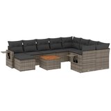  11-dijelni set vrtnih sofa od poliratana s jastucima sivi | shoptok.hr