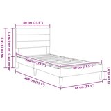  Okvir za krevet Tamno siva 80 x 200 cm tkanina - Tamno siva 80 x 200 cm | shoptok.hr