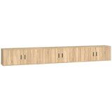 vidaXL Stenska TV omarica 3 kosi sonoma hrast 100x34,5x40 cm, (20733140) Cene