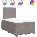 vidaXL Box spring postelja z vzmetnico taupe 120x190 cm blago | Shoptok.si