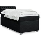 vidaXL Box spring postelja z vzmetnico črna 80x200 cm blago | Shoptok.si