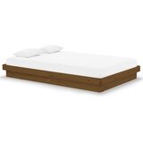 The Living Store Posteljni okvir medeno rjav iz trdnega lesa 120x190 cm - Posteljni Okvir, (21530728) | Shoptok.si