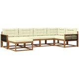  Set vanjskih sofa 6 pcs Prirodna i krem | shoptok.hr