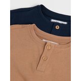 Sinsay Pamučne majice dugih rukava s Henley izrezom 2 pack Slike