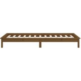  LED okvir kreveta boja meda 100 x 200 cm od masivnog drva | shoptok.hr