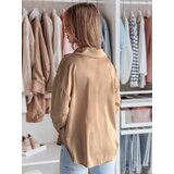 DStreet Koszula damska one size oversize SATINIA beżowa | Shoptok.si