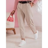 DStreet Spodnie damskie casualowe z paskiem SOFELIA mokka | Shoptok.si