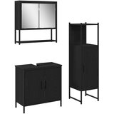  Set namještaja za kupaonicu 3 kom. Crna 33 x 33 x 113,5 cm | shoptok.hr