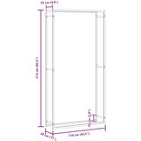  Stalak za drva za ogrjev mat crni 110x28x214 cm čelični | shoptok.hr