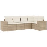  5-dijelni vrtni set sofa s jastucima bež od poliratana 62 x 62 x 69 cm | shoptok.hr