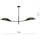  Luster na štangi LOTUS 2xE14/10W/230V crna/zlatna | Eponuda.com