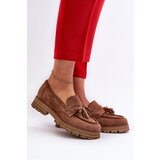 Zazoo 3469 Suede Women's Moccasins With Fringes Brown | shoptok.hr